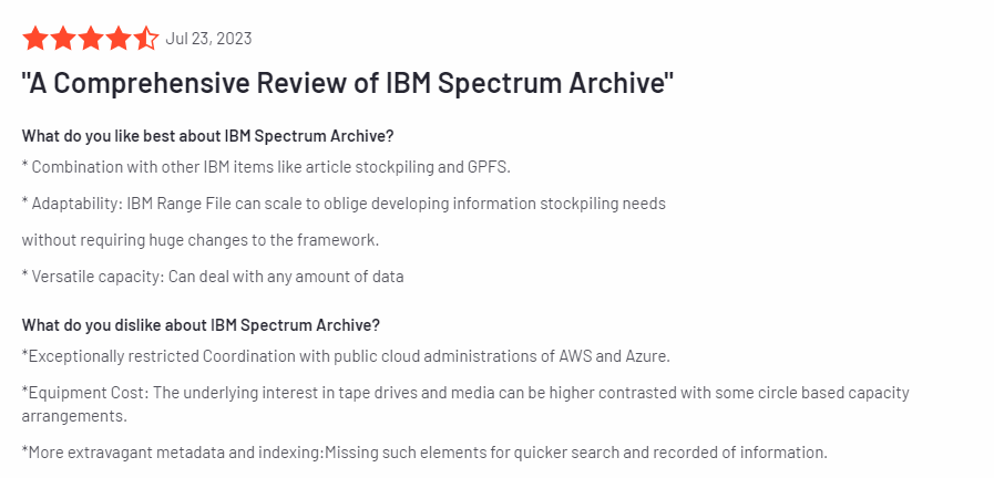 IBM spectrum review 