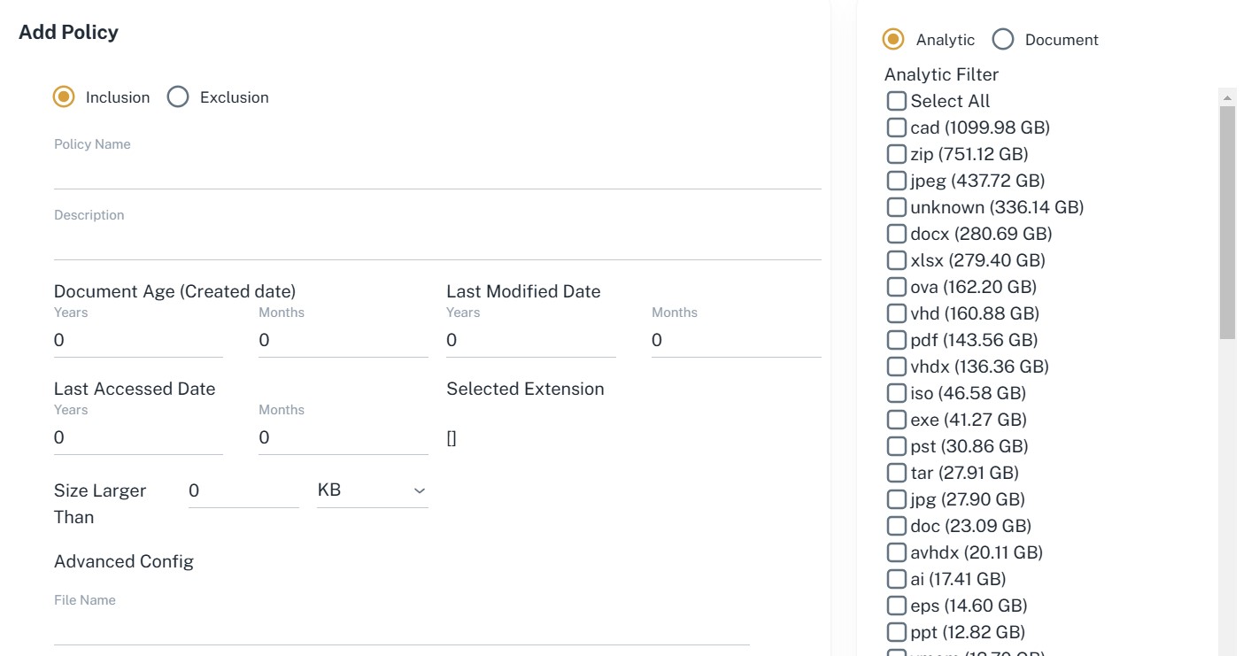 Add Policy ShareArchiver Platform