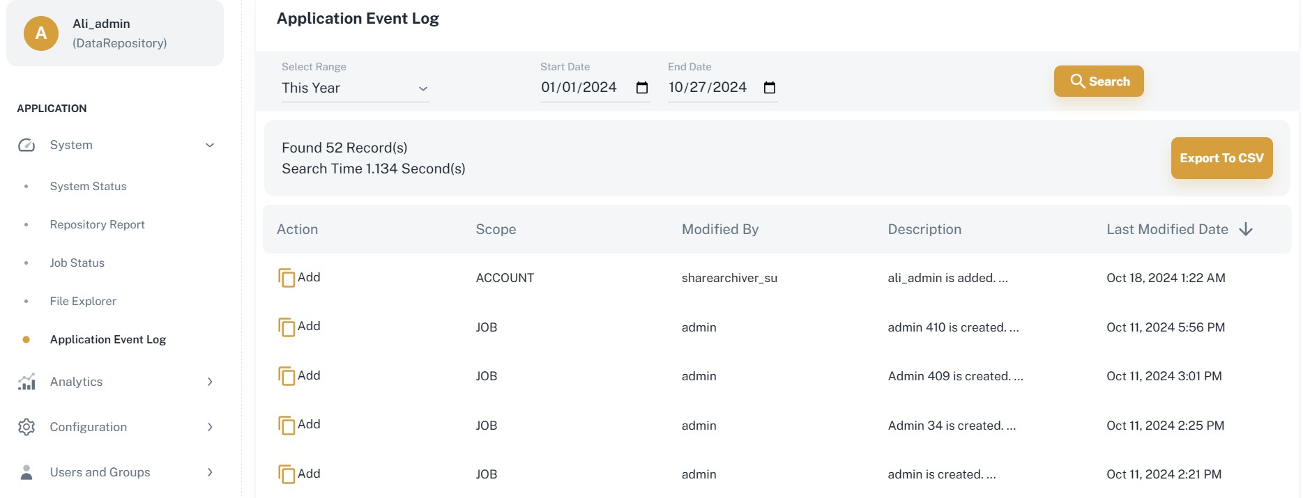 Retention Logs