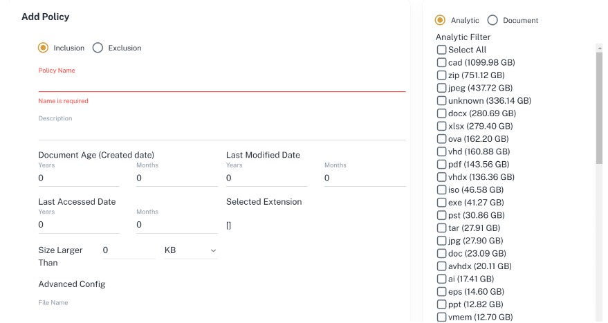 Add Policy ShareArchiver Platform