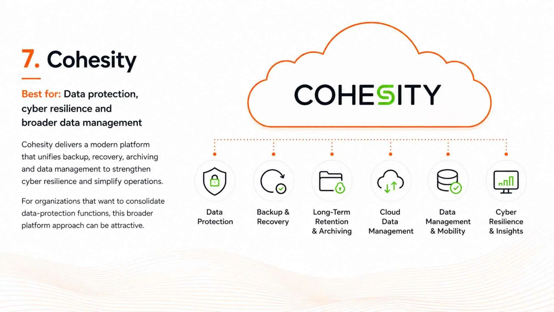 Cohesity data protection, long-term retention and archive management platform